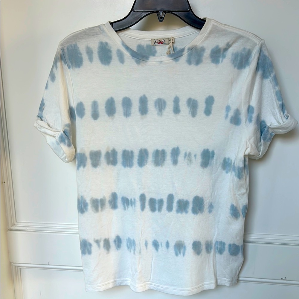 Faherty Zuma Cloud Cotton T shirt Breaker Tie Dye Blue Color Short Sleeve XS - Picture 2 of 7